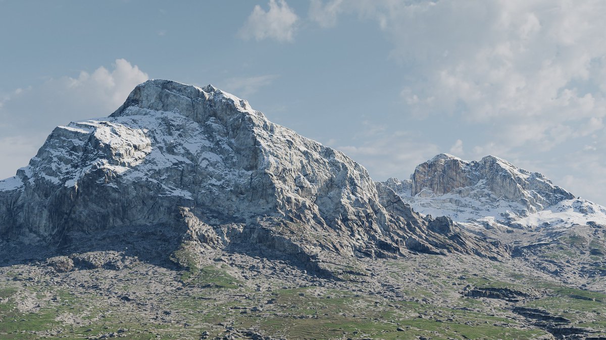 virtual hiking pic, made in #b3d #blender