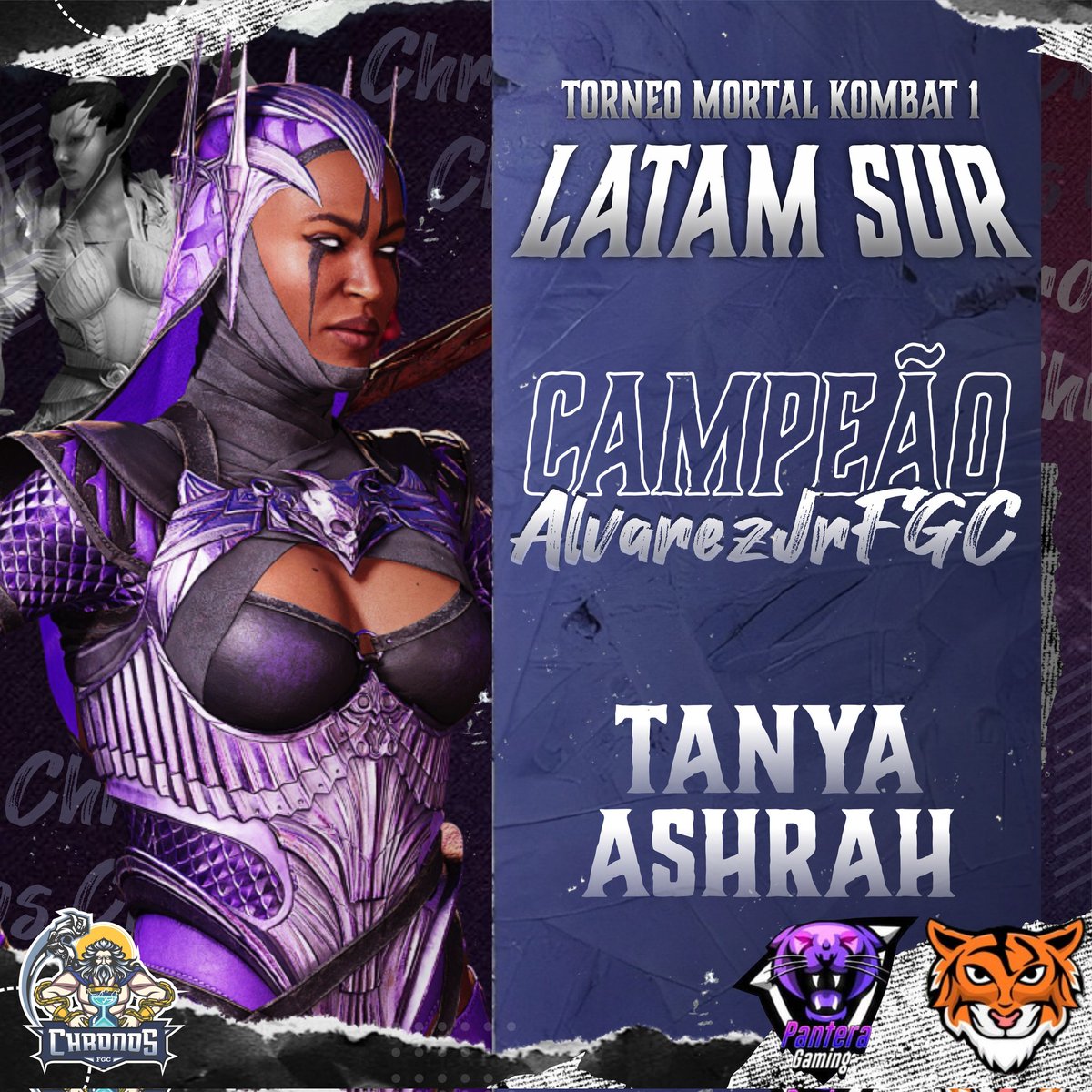 ChronosFGC's tweet image. Nosso jogador @AlvarezJrFGC se tornou campeão do torneio Mortal Kombat 11 Latam Sur.
Estamos extremamente satisfeitos com os seus resultados.
#Forjatutiempo
Arte @Lady_Daark
#GoChronos