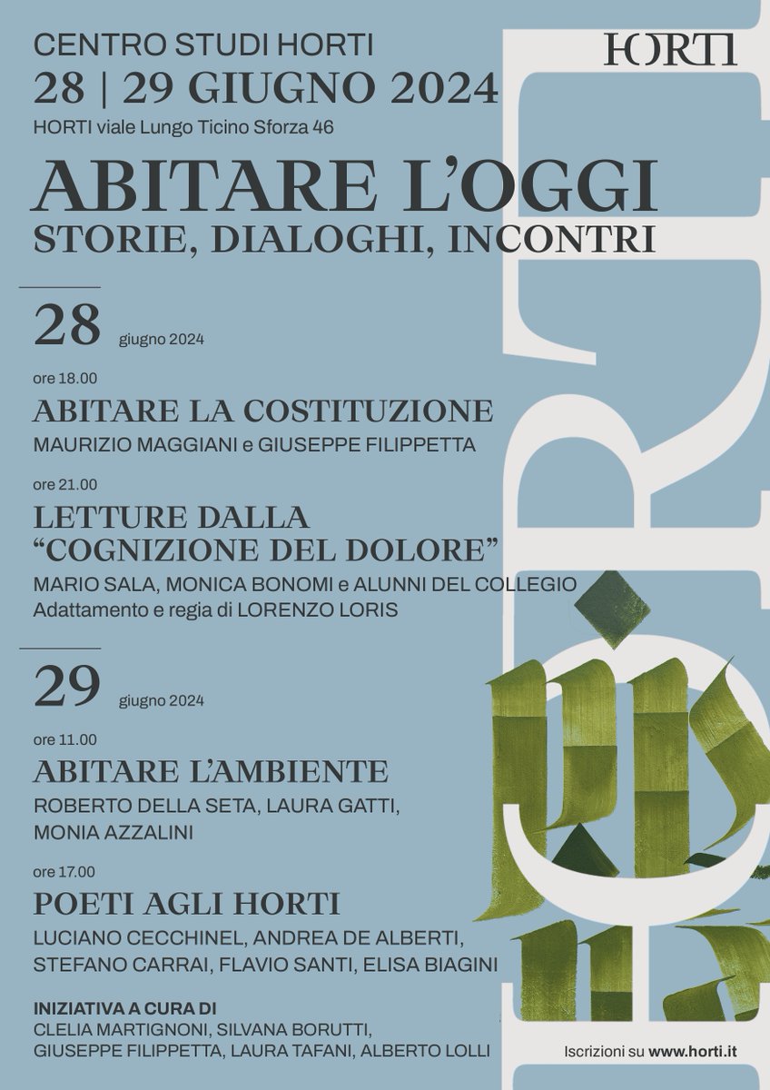 🌿📢 Evento "Abitare l’ambiente" - 29/06/24 alle 11:00 Horti Pavia! Partecipano <a href="/moniaazzalini/">monia azzalini</a> , Roberto Della Seta, Laura Gatti. Iscrizioni gratuite qui👉 docs.google.com/.../1FAIpQLScH… 🌍💚
