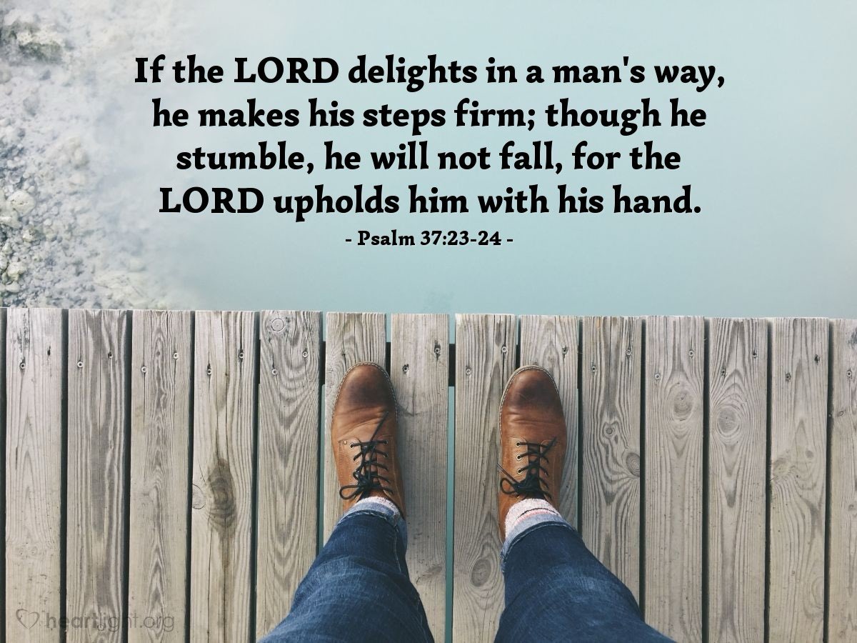 MTTyeskie1's tweet image. Psalm 37:23-24
The steps of good men are directed by the Lord. He delights in each step they take. If they fall, it isn’t fatal, for the Lord holds them with his hand.
Even though the Lord  directs our path, we still  make mistakes and go the wrong way. #followhim #hegotyou