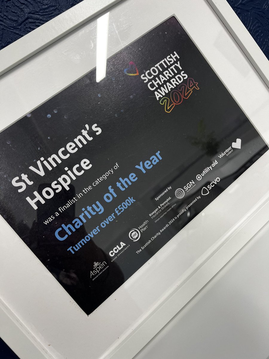 Thrilled to be back from leave &amp; see our <a href="/scvotweet/">SCVO</a> finalist certificate. A huge honour to be recognised alongside such incredible organisations.

Massive congratulations to all the winners, and a heartfelt thank you to everyone who voted for us 💙
#Awards #Finalists #ThankYou