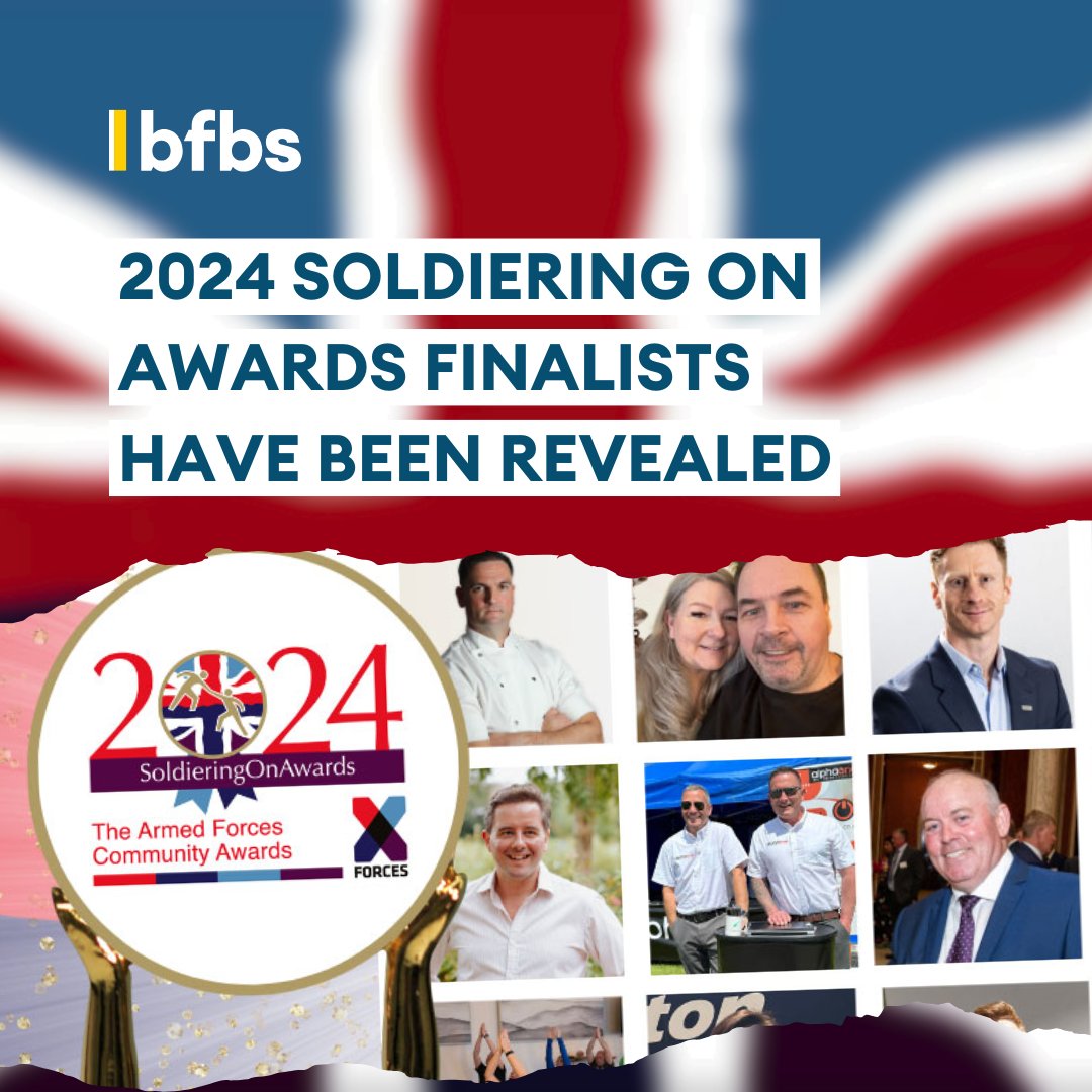 BFBSRadioHQ's tweet photo. The 2024 @SoldierOnAwards finalists have been revealed! 🎉

In its 14th year, the awards celebrate excellence within the Armed Forces community across 12 categories.

Learn more on the @ForcesNews website, linked below in the thread. 🧵

#SoldieringOnAwards https://t.co/zGrAruzxaN