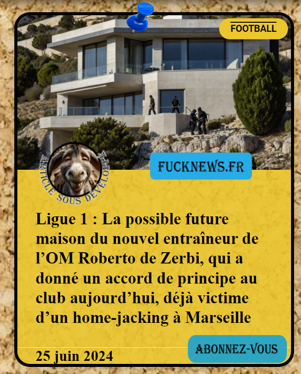 FucknewsHumour's tweet photo. #Ligue1 : La possible future maison du nouvel #entraîneur de l’#OM Roberto #DeZerbi, qui a donné un accord de principe au club aujourd’hui, déjà victime d’un home-jacking à #Marseille

L'article sur https://t.co/rd3KL3bJgq

#velodrome #humour #psg #lfp #football #euro2024 #FRAPOL https://t.co/AS8cOD9aNc