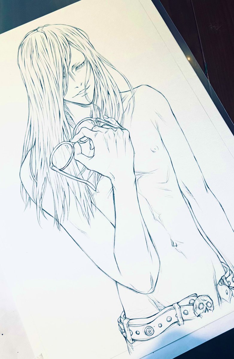 ﾄﾞｽ用描き下ろし新規ポカニキ
展示に間に合う!?!?!?

#田島昭宇原画展RAS #FGO