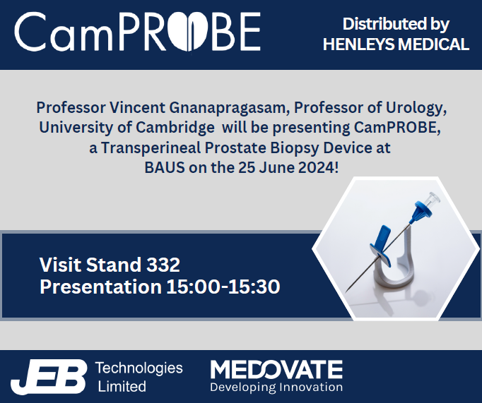 Day two at BAUS 2024! Professor Vincent Gnanapragasam will today be presenting a talk on CamPROBE. Details of how you can attend this below. 

#BAUS2024 #Urology #prostatecancer