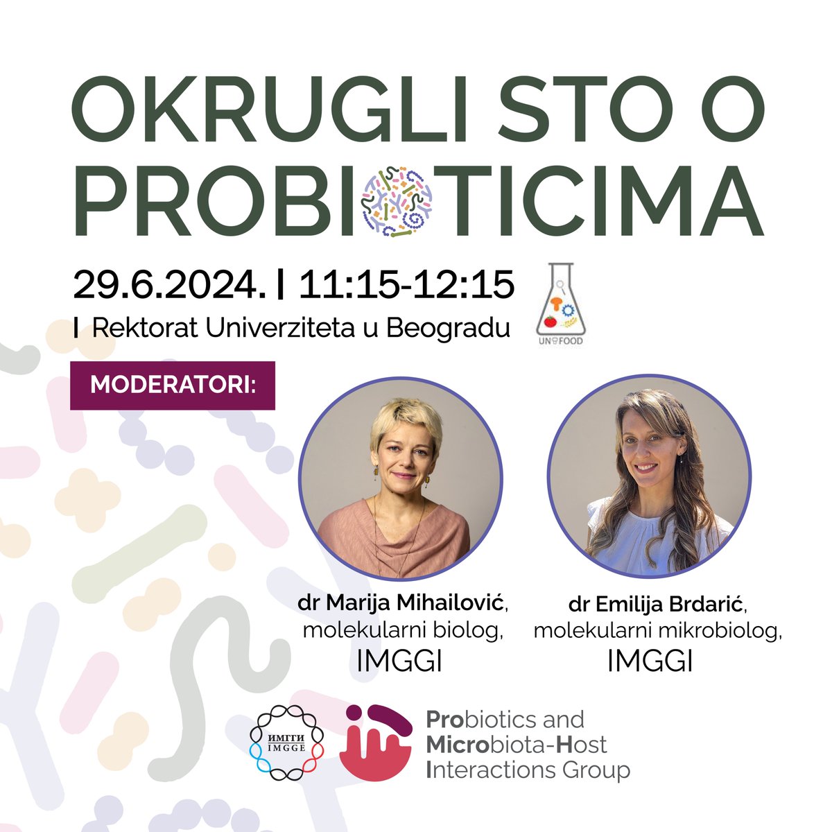 Microbiome Day

On June 29, Group for Probiotics and Microbiota-Host Interaction IMGGE organizes Round Table on Probiotics to mark the Microbiome Day.