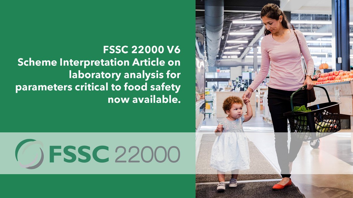 The #FSSC22000 Scheme Interpretation Article on critical food safety parameters for Version 6 Requirement 2.5.1 (a) is now available on the #FSSC website. Download it for further clarification on the mandatory implementation of the requirements here: ow.ly/BFHn50SoSer