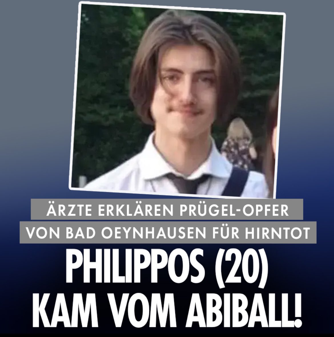 Georg_Pazderski's tweet photo. Den Opfern ein Gesicht geben!

Am Wochenende wurde der 20-jährige Philippos in #BadOeynhausen von einer „südländischen“ Gruppe totgeprügelt.

Sein Vergehen: er war zur falschen Zeit am falschen Ort.

Unsere Kinder und Jugendlichen werden zu Freiwild und Politik und Justiz versagen auf ganzer Linie!