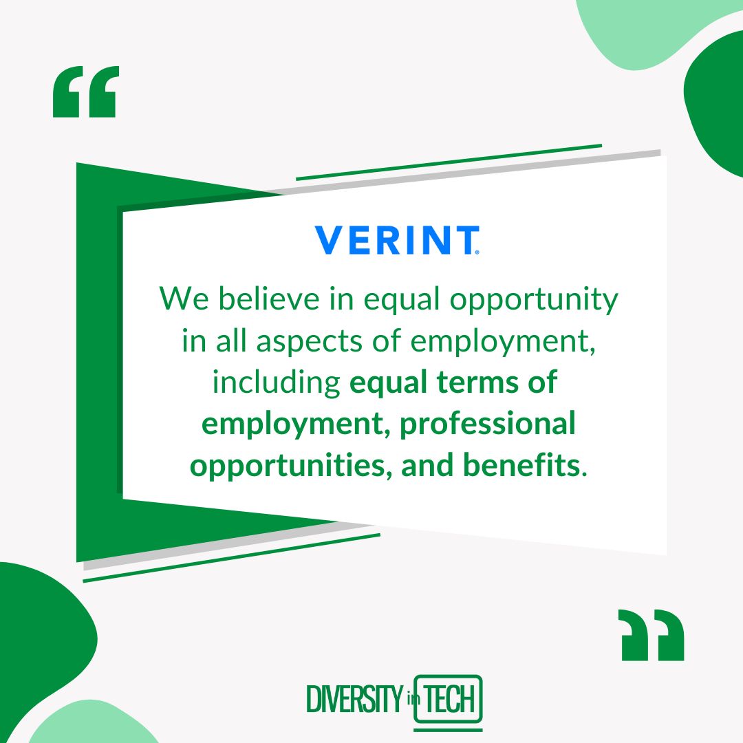 .<a href="/Verint/">Verint</a> has built a supportive and inclusive environment, where all employees feel valued. 💞

Discover more about how Verint promotes a diverse team: buff.ly/3L3pRE1

#diversityintech #diversity #inclusion