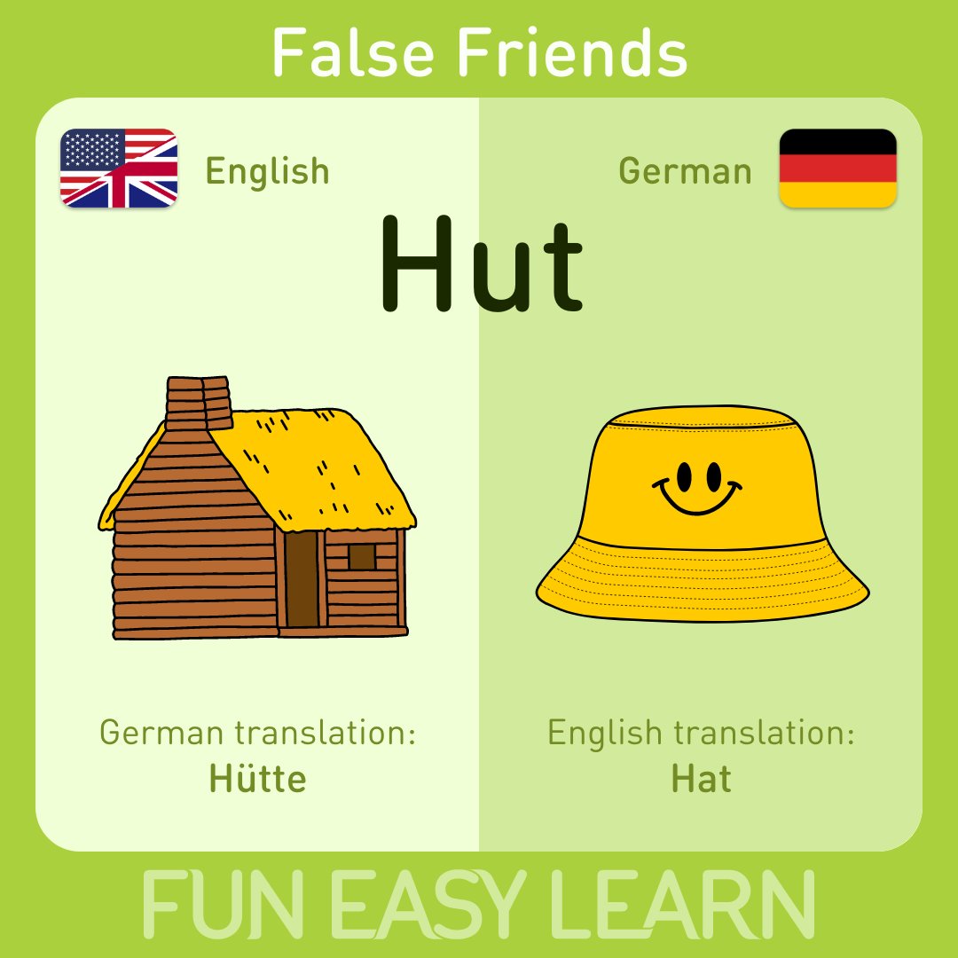 FunEasyLearn's tweet image. Same but different🎭

Do you know other #FalseFriends between #German and #English? Share in the comments⬇️

Discover more #words &amp;amp; #sentences in both #languages with our courses:
🇬🇧funeasylearn.com/learn-english
🇩🇪funeasylearn.com/learn-german

#FunEasyLearn