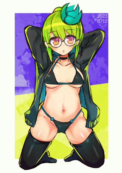 とても暑いのでうちのこ水着絵で涼みたい 