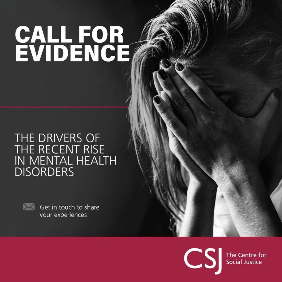 🚨We’re facing a mental health crisis

👩‍⚕️We want to hear from professionals up and down the country working in mental health to find out what you think should be done and what we can do to prevent the issue getting any worse.

💻Get in touch by 28th June👇
centreforsocialjustice.org.uk/newsroom/csj-l…