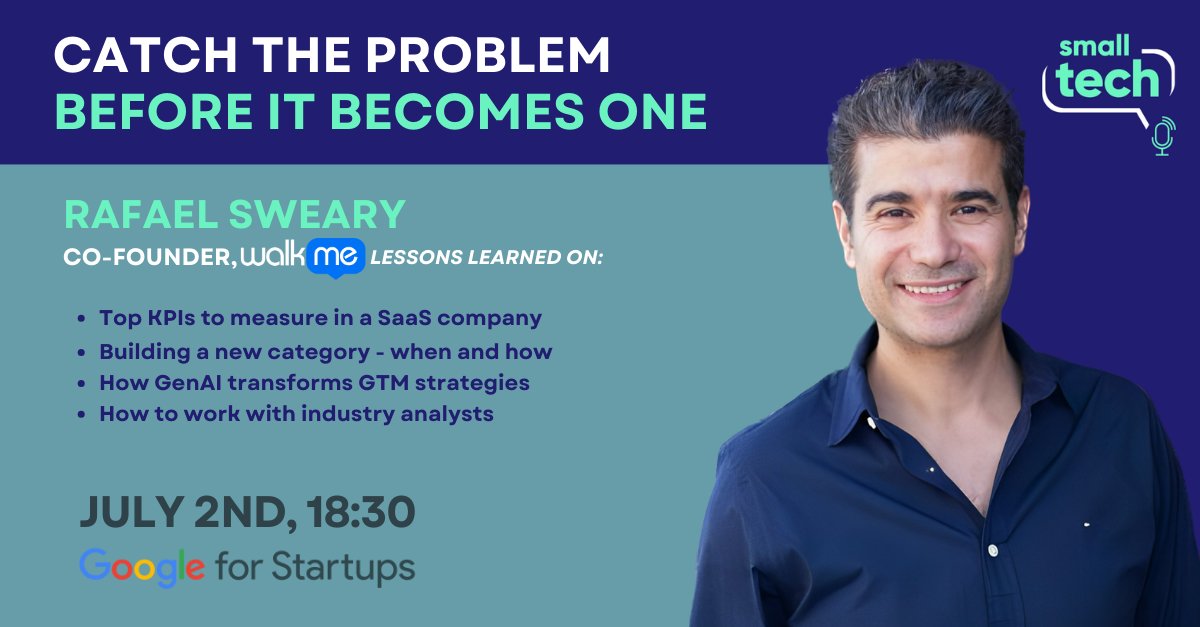 רפי סוארי הוא אחד מהאנשים הכי אותנטיים בתעשייה וכבר מלא זמן רציתי להזמין אותו לדבר באירוע. שלישי הבא, בגוגל קמפוס.
יהיו גם  <a href="/ShaharTzafrir/">Shahar Tzafrir</a>  Natalie Refuah Gilad Shani מהפודקסאט של SmallTech
נרשמים?
events.bizzabo.com/615255