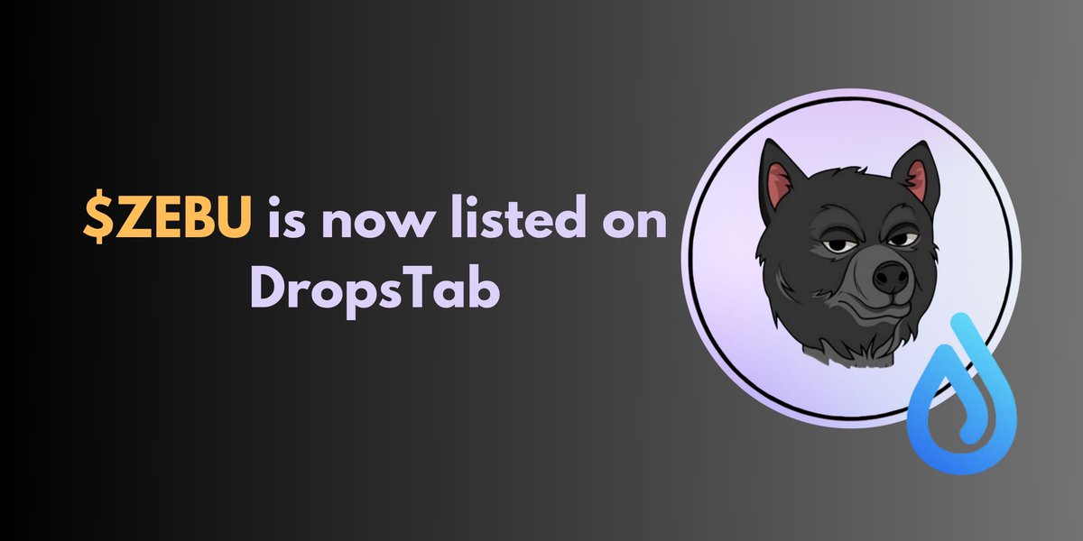 $Zebu is listed on <a href="/Dropstab_com/">DropsTab</a>  🔥

 Visit here : dropstab.com/coins/zebu

💚+↩️&amp; Drop your $SOL Wallets 🎁👇