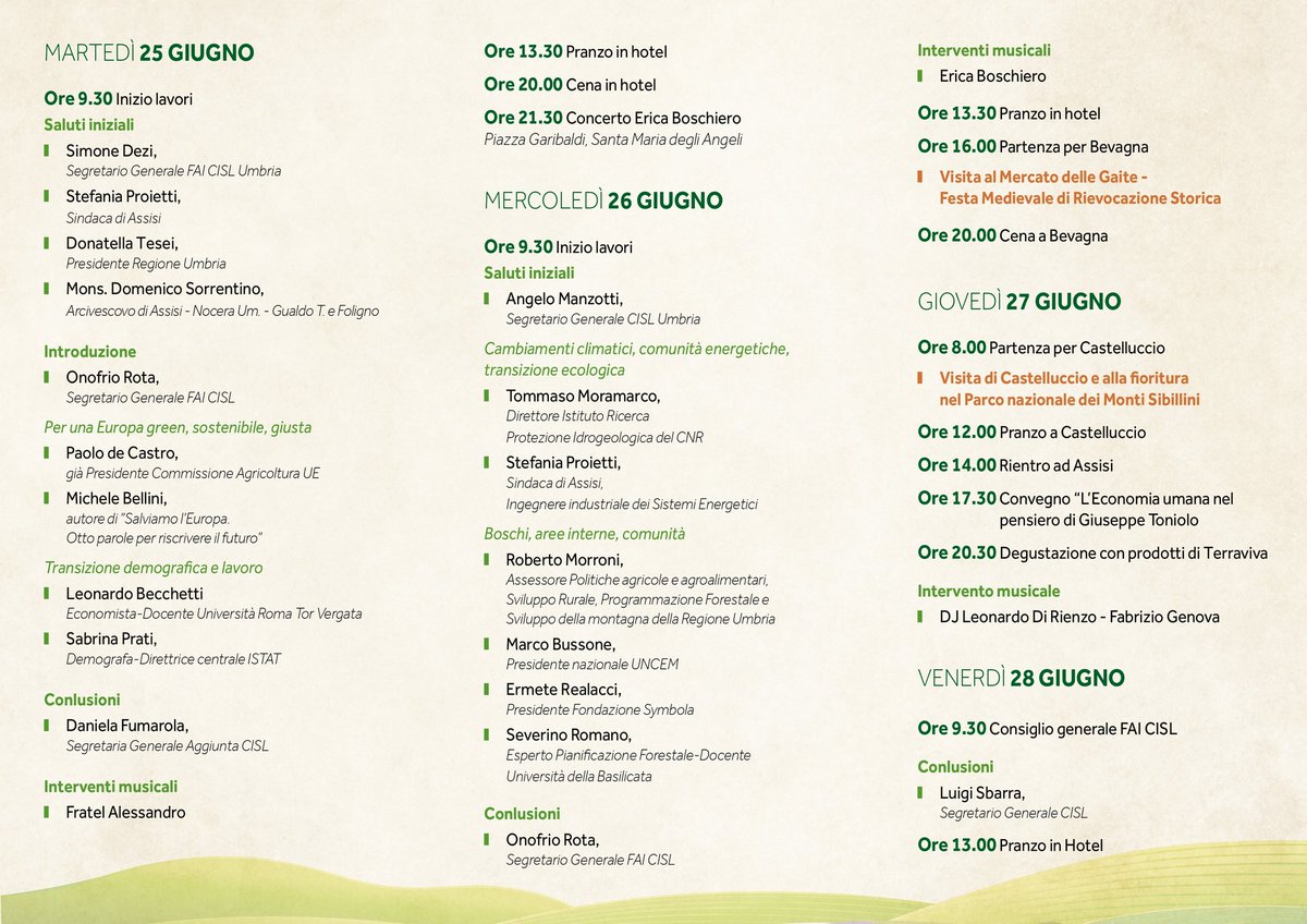 #Respira: #lavoro, #persona, #territorio. Il 26 giugno ad #Assisi con <a href="/fai_cisl/">Fai-Cisl Nazionale</a>. Un appuntamento importante, ancor più importante nei giorni segnati dalla barbarie che ha portato alla morte del bracciante #satnamsingh.