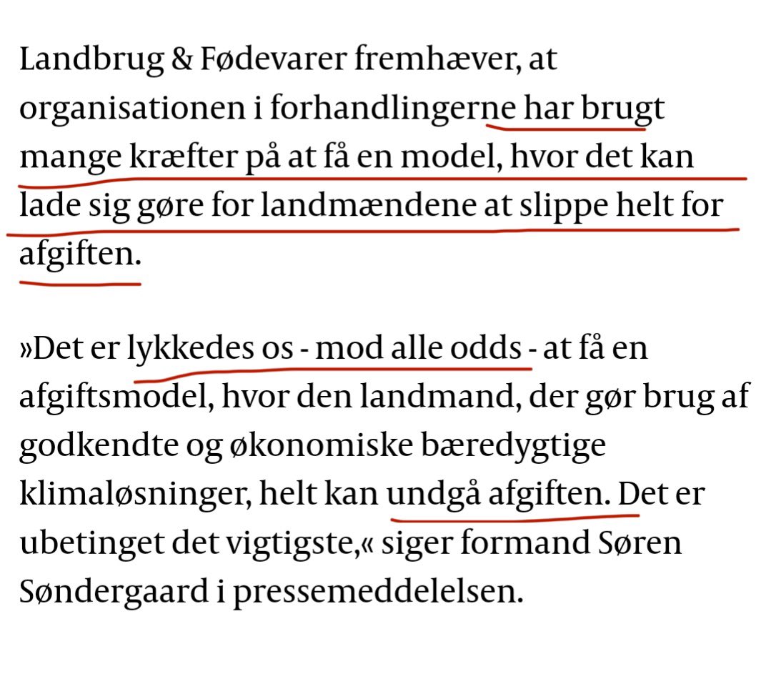 Caroline Bessermann (@cbessermann) on Twitter photo Det her er en vanvittig indrømmelse fra <a href="/spisekammeret/">Landbrug & Fødevarer</a>!
Politikere har inviteret landbrugslobbyen ind som definerende part, og så har lobbyen kvitteret med aktivt at modarbejde hele formålet med forhandlingerne.
Vildt at <a href="/regeringDK/">Regeringen</a> kan legitimere Trepartens resultatet. #dkpol Det her er en vanvittig indrømmelse fra <a href="/spisekammeret/">Landbrug & Fødevarer</a>!
Politikere har inviteret landbrugslobbyen ind som definerende part, og så har lobbyen kvitteret med aktivt at modarbejde hele formålet med forhandlingerne.
Vildt at <a href="/regeringDK/">Regeringen</a> kan legitimere Trepartens resultatet. #dkpol