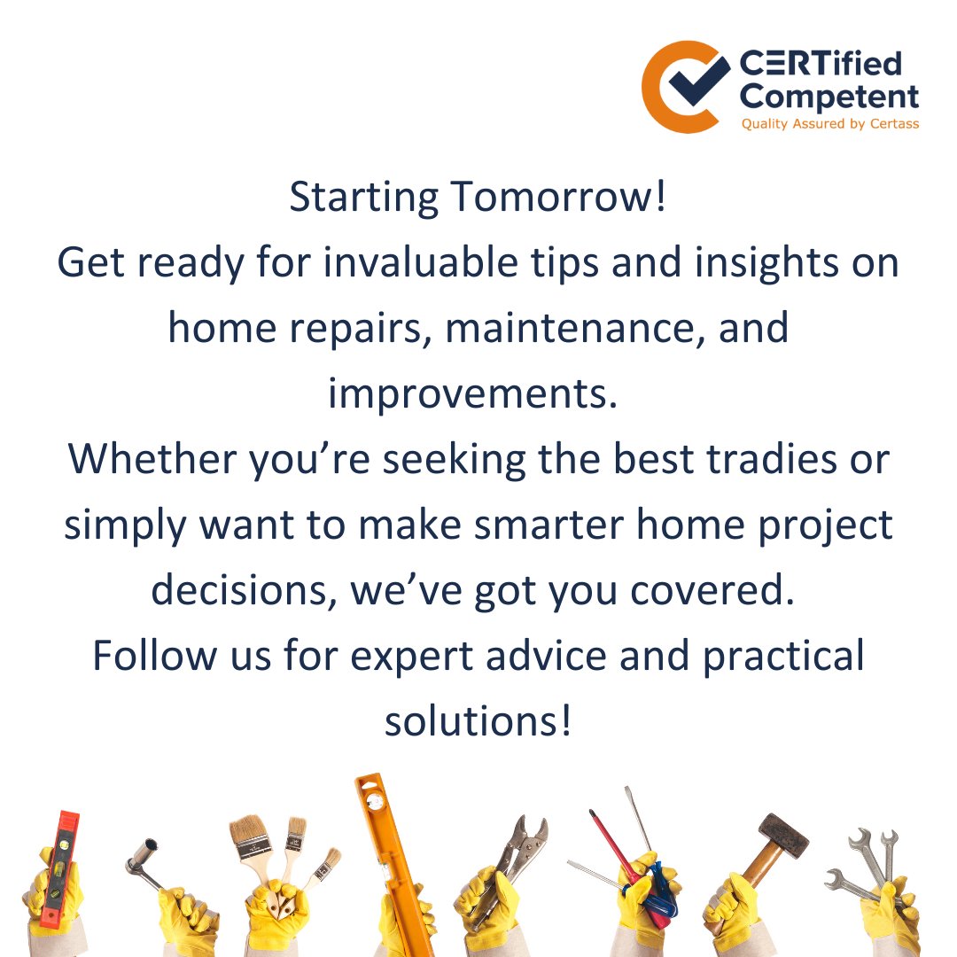 🚀 Exciting News! 🚀

Introducing Get Wise Wednesday! 🎉

Every Wednesday, get top tips to help you choose the best tradies for home repairs, maintenance, and improvements. 🛠️🏡

First post drops tomorrow!

#GetWiseWednesday #HomeImprovement #DIYTips #HomeRenovation #TradieTips
