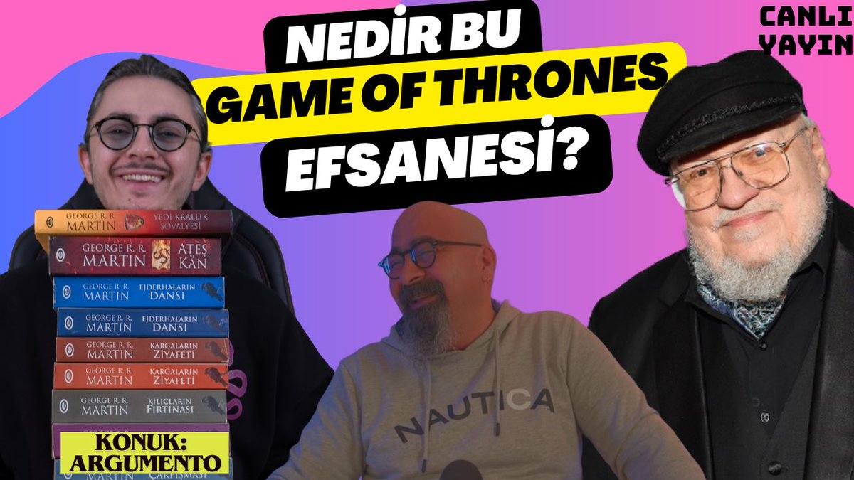 legendariumtur's tweet photo. Game Of Thrones severlere müthiş bir yayın haberiyle geldik.
Bu akşam saat 21:00’de Argumento Youtube kanalıyla Game Of Thrones külliyatını enine boyuna konuşuyoruz.
Herkesi bekliyoruz.
Yayın Legendarium Türkiye Kick https://t.co/jtWXad9czW aşağıda,

https://t.co/Ej2kE8UDOM https://t.co/WFMIK6Ag1Q