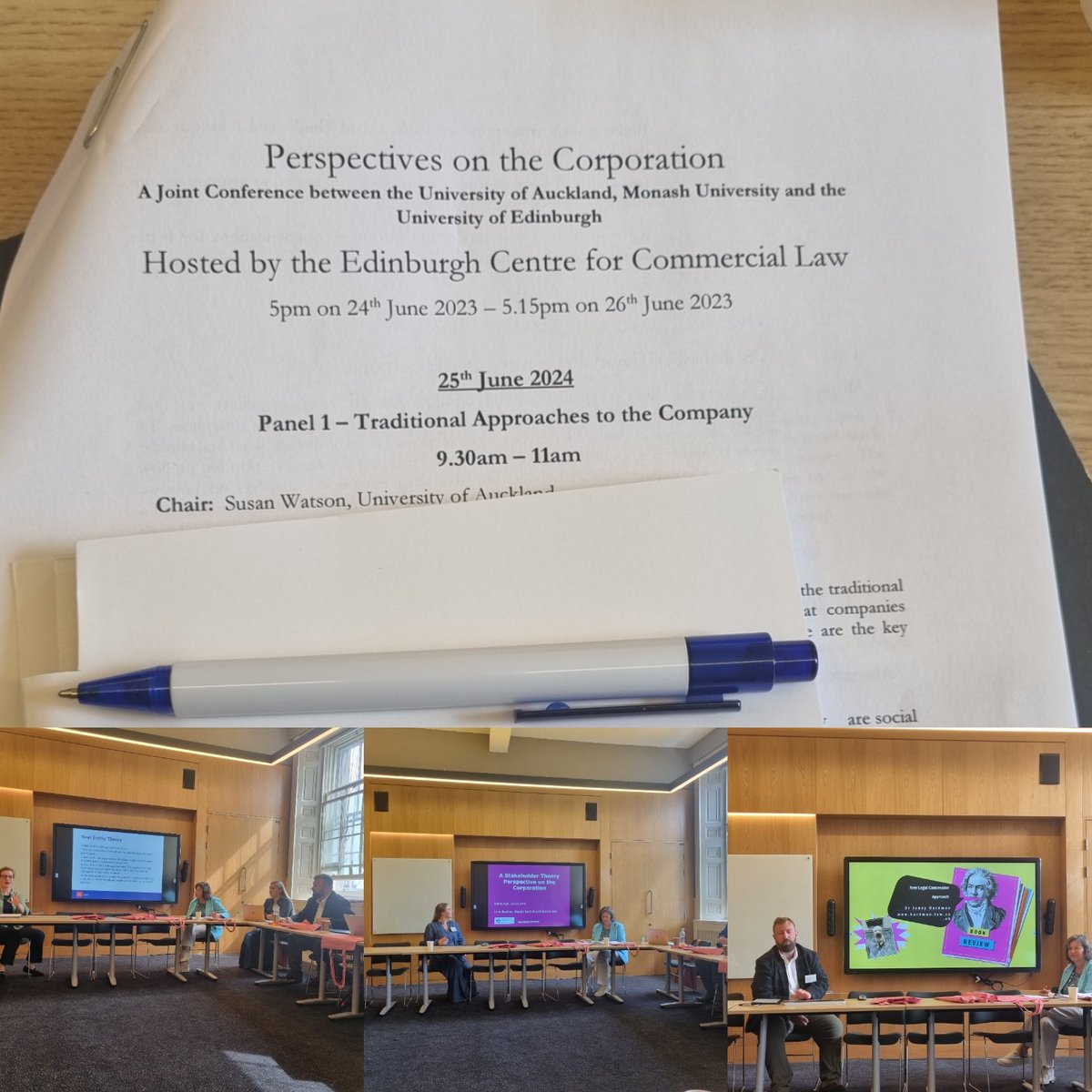 <a href="/LawHardman/">HardmanLaw</a>'s conference is in full swing <a href="/UoELawSchool/">Edinburgh Law School</a> <a href="/UoELawSchool/">Edinburgh Law School</a> 

Panel 1 was great! 

Tag along if you are in Edinburgh! 
#research #company #law