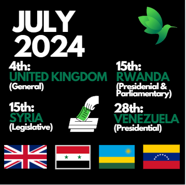 Twiplomacy's tweet photo. July is nearly upon us in the #YearofElections 🗳️

Don't miss the elections that are coming up 👀 https://t.co/2qYkdWGxXp