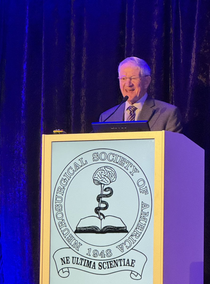 Dr. David Piepgras, recipient of the Neurosurgical Society of America Medal honoring his career and service to neurosurgery. A master surgeon, gentleman, and mentor. Congratulations! <a href="/MayoClinicNeuro/">Mayo Clinic Neuro</a>