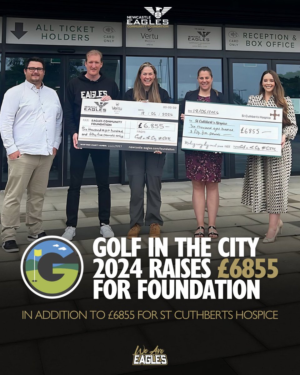eaglesfdn's tweet image. 𝗣𝗨𝗧𝗧𝗜𝗡𝗚 𝗙𝗢𝗥 𝗚𝗢𝗢𝗗 ⛳

🤝 Thank you to Golf In The City which has raised an incredible £13,710 to be evenly split and donated to our foundation and the amazing @StCuthsHospice 

#WeAreEagles #GITC #Community