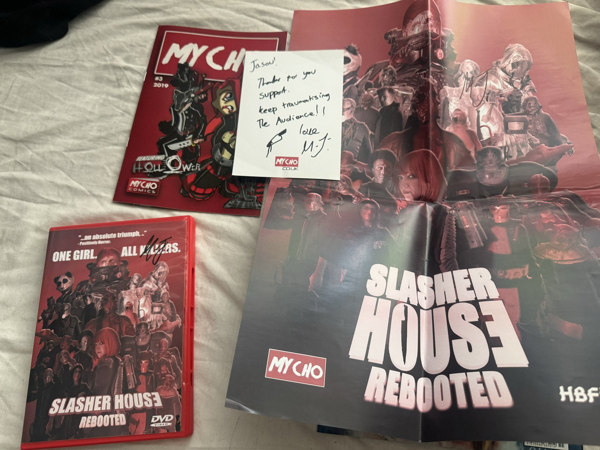 jasonimpey's tweet photo. Trilogy complete for this indie film goodness series #slasherhouse #indiefilm #dvd #campaigncopy https://t.co/2w1sBUCbKa