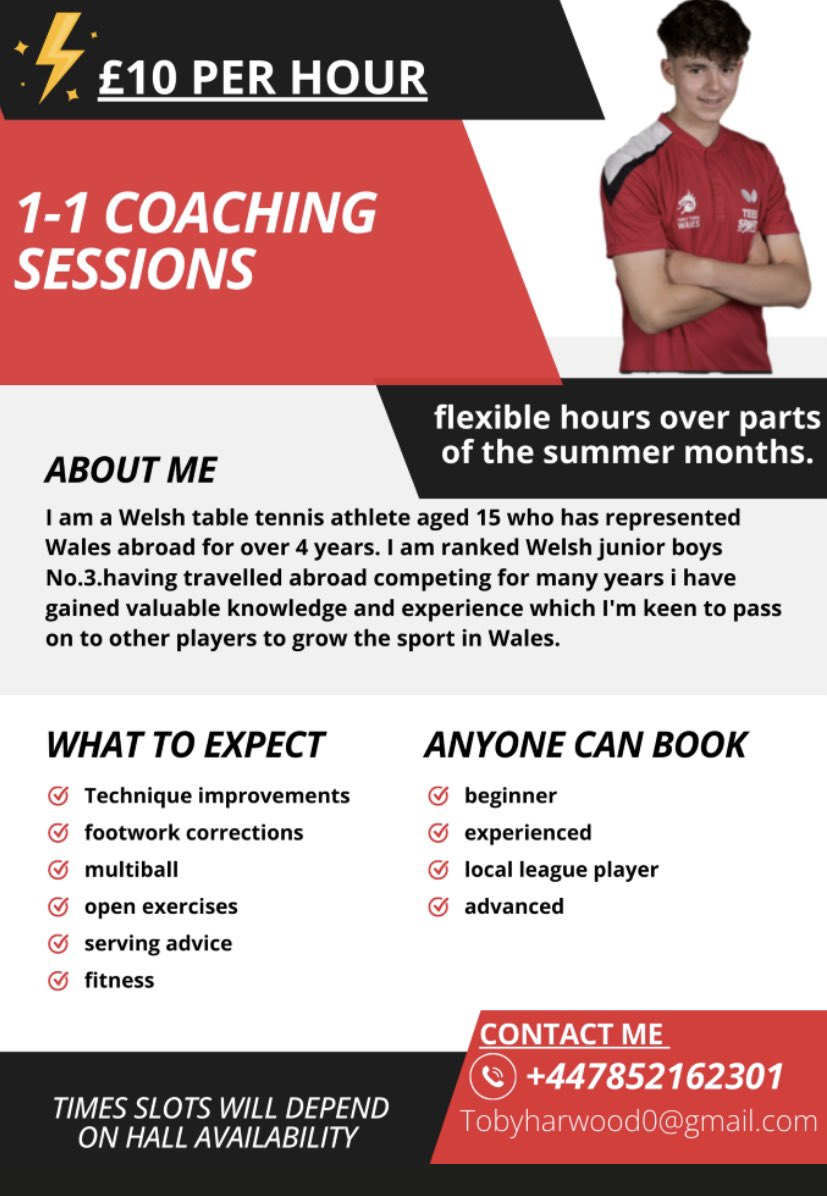Over parts of the summer Hollidays I will be doing 1-1 coaching. Please get in touch if interested 👍