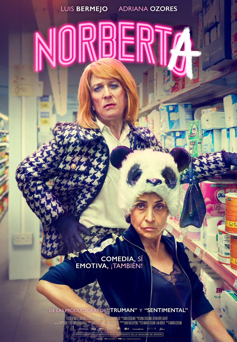 Comedia, sí. Emotiva, ¡también!

¡Solo falta 1⃣ mes para el estreno de #Norberta! Luis Bermejo (<a href="/BermejoLuis/">Luis Bermejo</a>) y Adriana Ozores protagonizan esta divertida y alocada comedia. Hoy te presentamos su póster oficial.

🎟️ 25 de julio solo en cines.