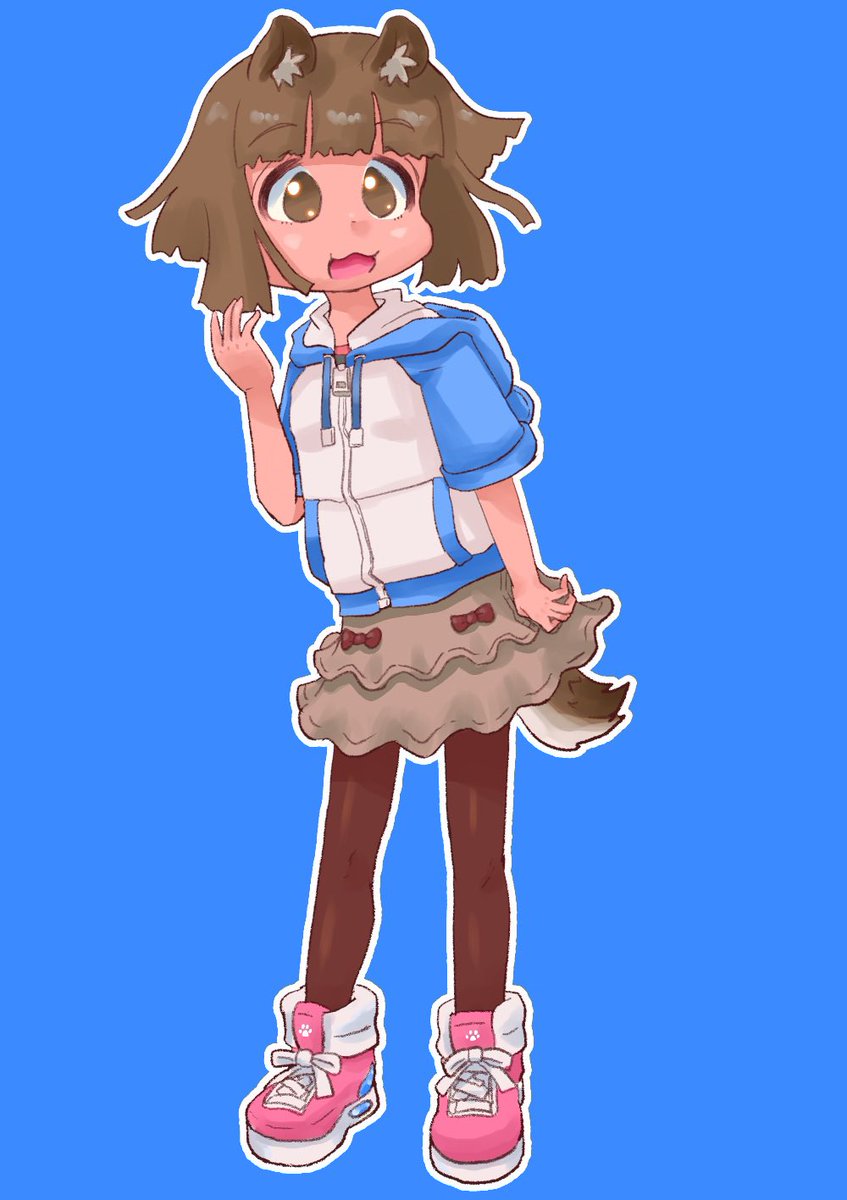「オリジナルたぬきアクリルスタンドを作りました。プロトタイプと違い台座にデザインが」|うちうのイラスト