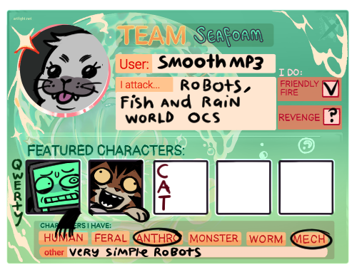 crustyjpeg's tweet photo. art fight card!! i don't have a sona so i just drew a seal 🦭 https://t.co/YXuF5sGila