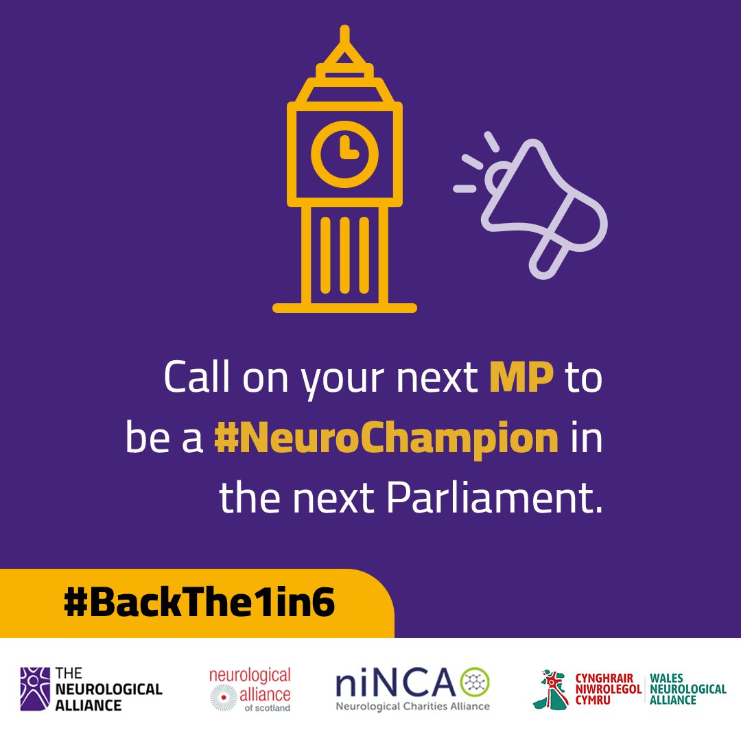 Neurological conditions are the leading cause of disability worldwide affecting 17,000 people on average in a UK Parliamentary constituency. Call on your next MP to be a #NeuroChampion in the next Parliament. bit.ly/NeuroChampion