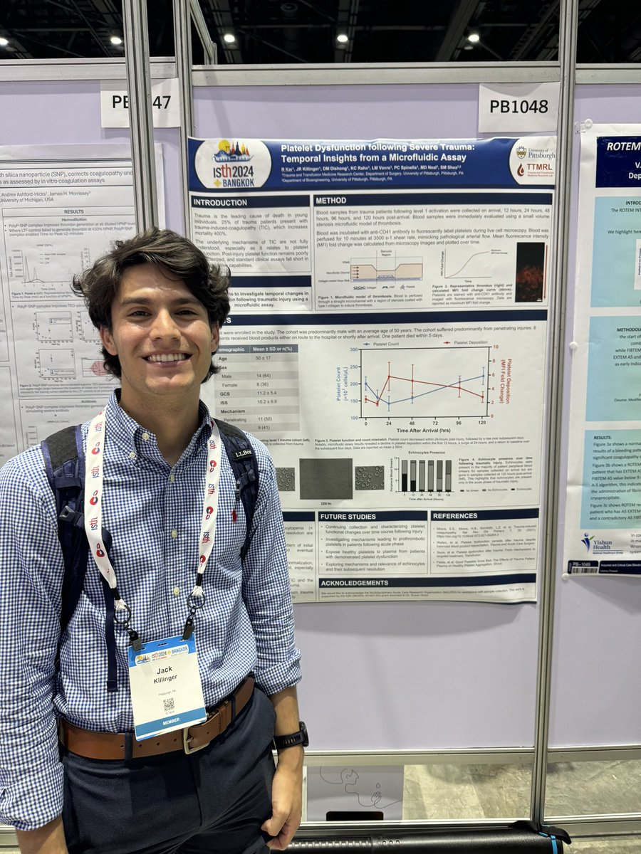 More poster fun today at #ISTH2024 - strong work <a href="/rahn_kate/">Katelin Rahn</a> and <a href="/jrkillinger99/">Jack Killinger</a> presenting on behalf of <a href="/RonitKar_/">Ronit "Papai" Kar</a> !
