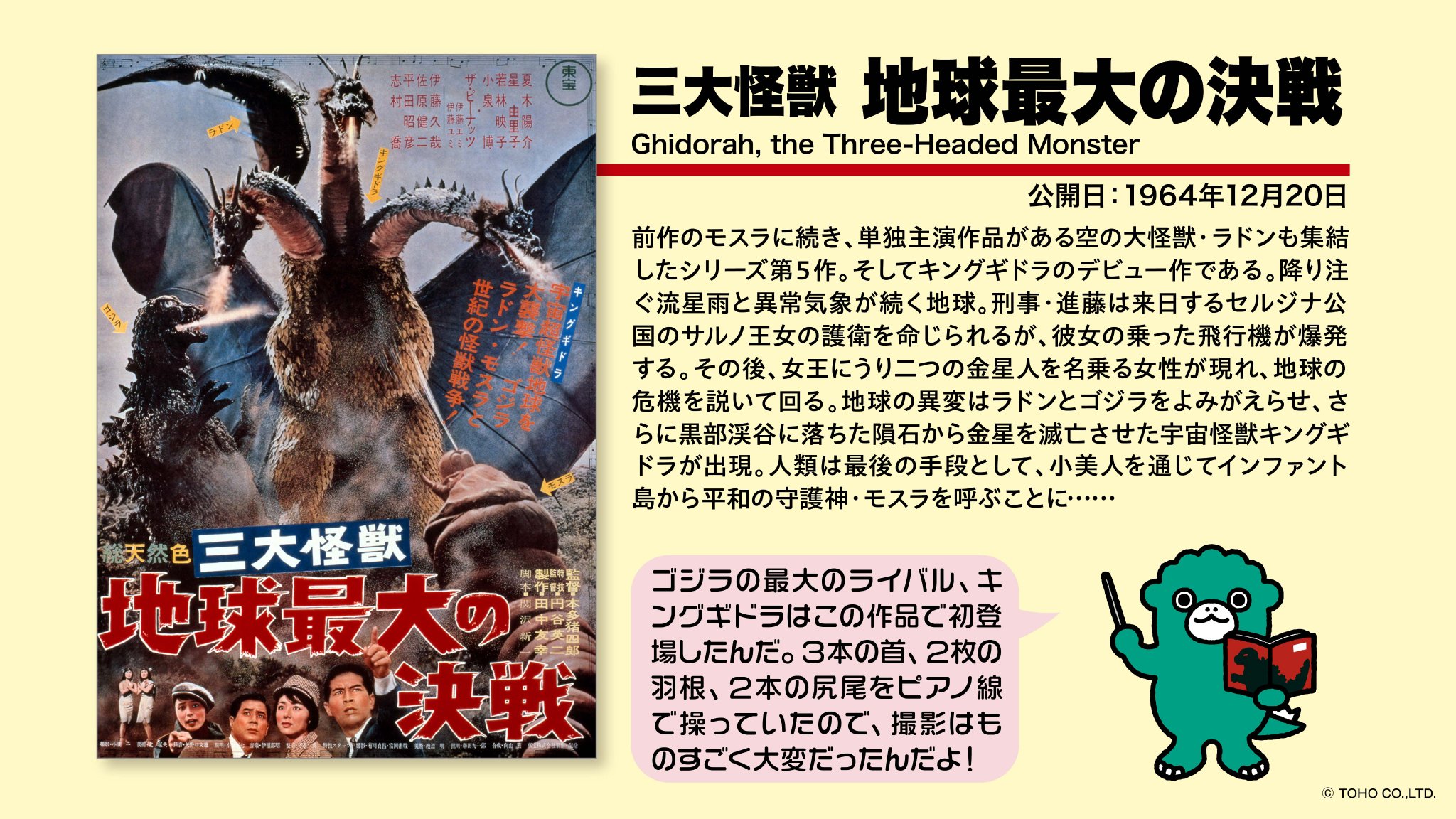 三大怪獣 地球最大の決戦 初版パンフレット 懸賞ぬりえ付き ゴジラ