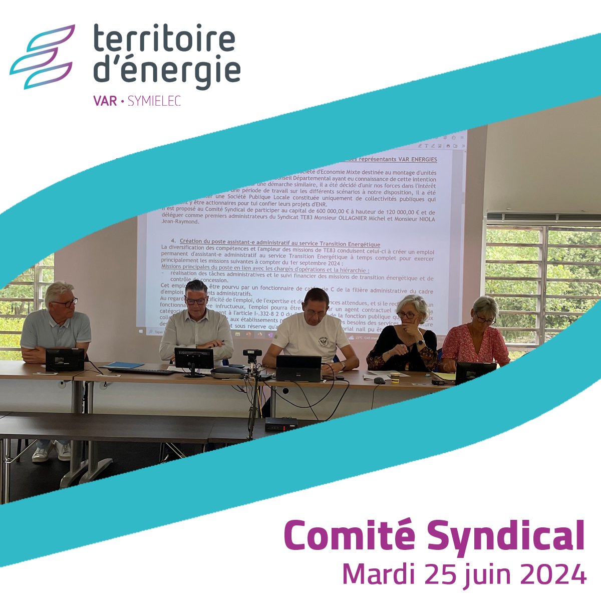Le Président Michel OLLAGNIER  a réuni le Comité Syndical ce matin.

À l'ordre du jour :
📌 DM n°1
📌 Adhésion de compétences
📌 Participation à la SPL
📌 Création de Postes
📌 Mise à jour du Programme #Travaux
📌 Marchés
📌 Convention
📌 Cotisations
📌 Fonds de concours