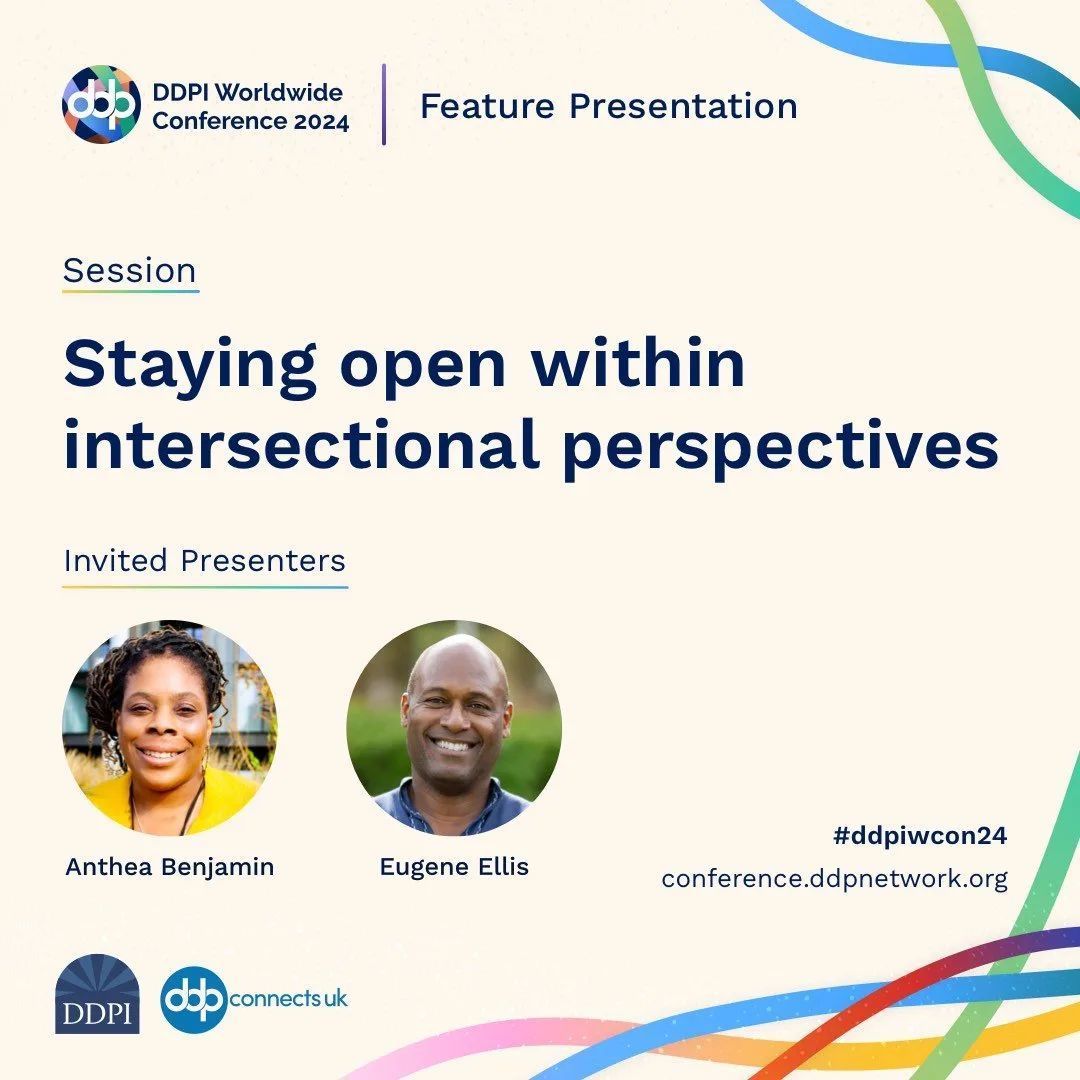 DDP Network (@ddpnetwork) on Twitter photo ✨ We're thrilled to welcome Invited Presenters <a href="/anthea_benjamin/">Anthea Benjamin</a> and Eugene Ellis, Founder and Director of @baatnman, to the 2024 DDPI Worldwide Conference.
Learn about their Feature Presentation ‘Staying open within intersectional perspectives’👇
buff.ly/3KYiePl ✨ We're thrilled to welcome Invited Presenters <a href="/anthea_benjamin/">Anthea Benjamin</a> and Eugene Ellis, Founder and Director of @baatnman, to the 2024 DDPI Worldwide Conference.
Learn about their Feature Presentation ‘Staying open within intersectional perspectives’👇
buff.ly/3KYiePl