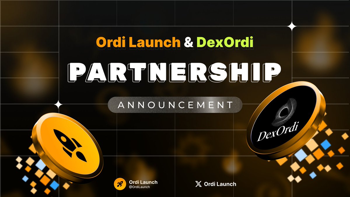 🤝 Partnership Announcement 🤝

🎊 We're thrilled to announce our partnership with <a href="/dexordi/">DexOrdi | AMM based on BRC20, CBRC20 & RUNES</a> - AMM &amp; DAO based on BRC-20 , CBRC20 &amp; RUNES protocol! 🚀

It’s getting hot because the team is cooking, stay tuned! 😎😎