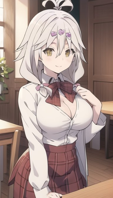 BestDailyWaifu's tweet image. Yui Karata! Make requests on Discord! #yuikarata #trinityseven #anime #waifu #art #ai #aiart