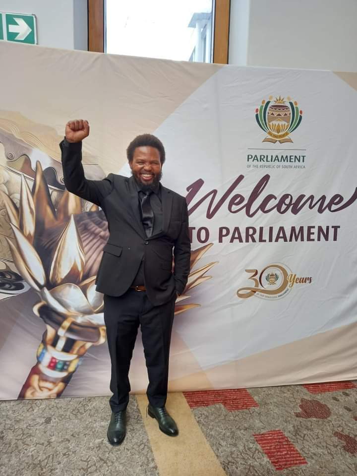 Phathizwe_RSA's tweet photo. I am jumping up and down for joy that i feel in my heart, seeing Andile Mngxitama being sworn in as a Member of Parliament. Thank you MK Party and the South African voter that voted for this to be possible. https://t.co/y52fPhuO7h