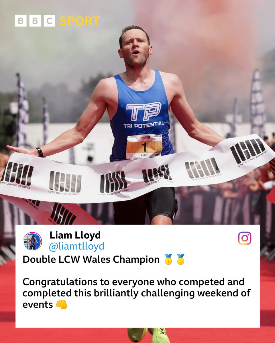 What a brilliant weekend in Pembrokeshire for Welshman <a href="/LiamTLloyd/">Liam Lloyd</a> who won the Long Course Weekend for the second time! 🏊‍♂️🚴‍♂️🏃‍♂️

#Triathlon #LCWWales
