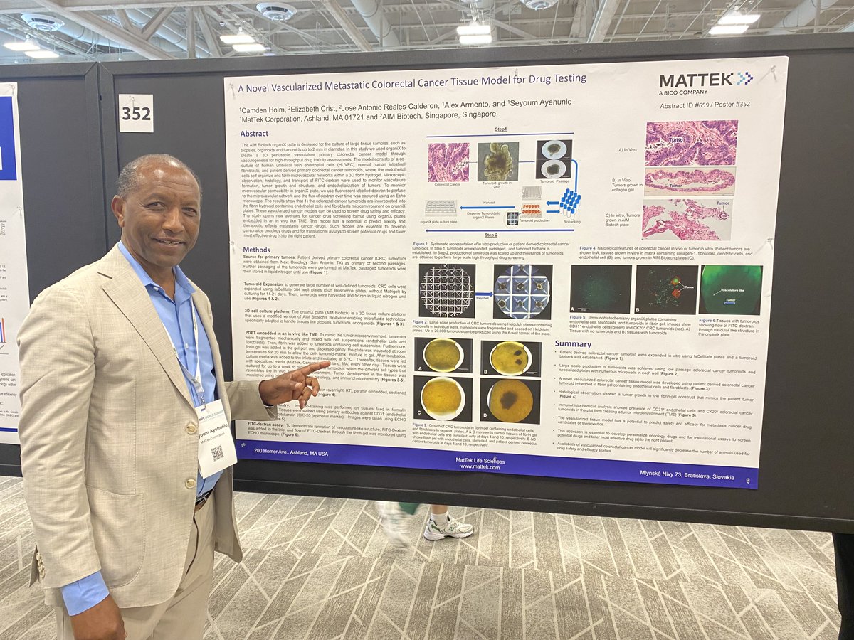 MatTek Life Sciences (@matteklifesci) on Twitter photo Earlier this month, MatTek presented a poster on groundbreaking work. This project is born of our partnership with <a href="/NextOncology/">next oncology</a> to use patient-derived cancer cells to replicate cancerous tumors in vitro.
Download the poster: bit.ly/3RHfFVQ Earlier this month, MatTek presented a poster on groundbreaking work. This project is born of our partnership with <a href="/NextOncology/">next oncology</a> to use patient-derived cancer cells to replicate cancerous tumors in vitro.
Download the poster: bit.ly/3RHfFVQ