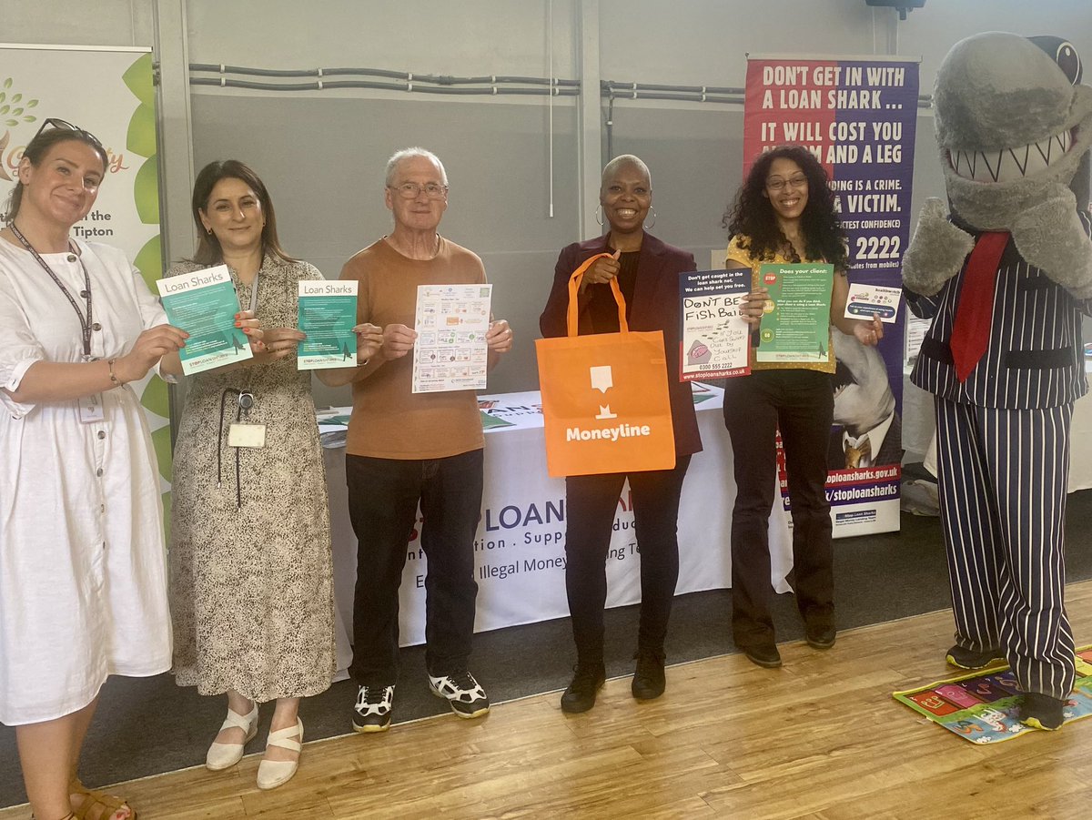 LifeInComTipton's tweet photo. Don't forget to join us this morning 4 our #communityevent 
Join us 4 some #fittle &amp; #info about the #dangers of #loansharks 
Come meet #SidTheShark
We look forward  2 seeing you soon! 
@SLSEngland @HWSandwell @moneyline_uk @Q3Tipton @Gospel_Oak_ 
@SCVOSandwell
@HealthySandwell https://t.co/37BNlVQZsy