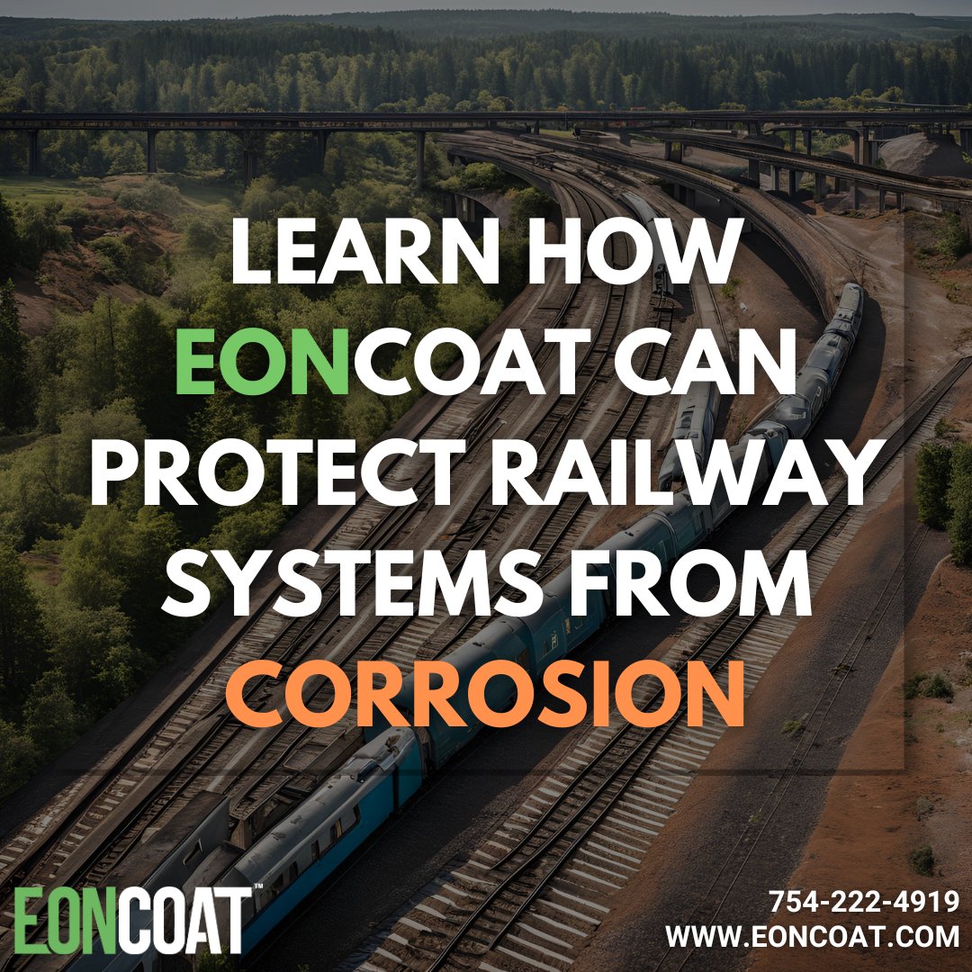 EonCoat's tweet image. Railway systems are crucial for transportation infrastructure. EonCoat protects railway equipment from corrosion, ensuring safety and reliability. Learn More by visiting out website.

#RailwayProtection #CorrosionPrevention #EonCoat #Transportation #Infrastructure