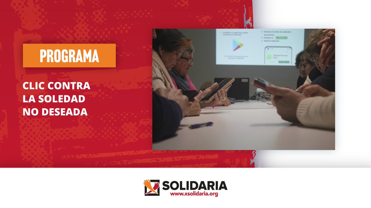 La soledad no deseada acompaña a miles de personas mayores cada día 😔. Destacamos el proyecto ‘Clic contra la soledad no deseada’ de <a href="/fundacionesplai/">Fundación Esplai</a>, que usa las TIC para crear redes de apoyo. ¡92 personas en Galicia ya se han beneficiado gracias al apoyo de la <a href="/XSolidaria/">XSolidaria</a>! ❤️