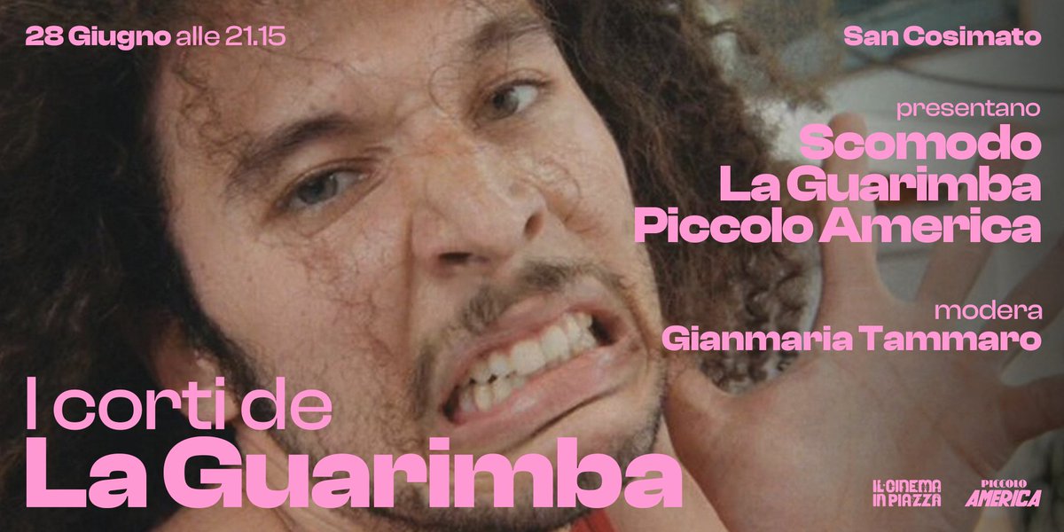 "I corti de La Guarimba", San Cosimato.

Introdotte da un dibattito tra La Guarimba, il Piccolo America e <a href="/leggiscomodo/">Scomodo</a>, per confrontarci sull’obiettivo che ci lega a questo festival: riportare il cinema alla gente e la gente al cinema.

🗓 ilcinemainpiazza.it