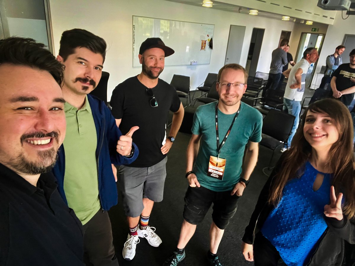 Zeitland's tweet photo. We really enjoyed this year's @rcp_tweets summer dev summit. Knowledge exchange💡, catching up with friends, playing each other's games 🎮 - great times!

#Zeitland https://t.co/ZstPPUvyAX