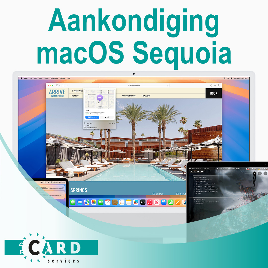 Apple heeft op 10 juni macOS 15 Sequoia aangekondigd! Deze update boost je productiviteit met nieuwe functies en een frisse look voor veel apps. 
#macOSSequoia #wdcc24 #macOS #macOS15 #apple
apple.com/nl/newsroom/20…