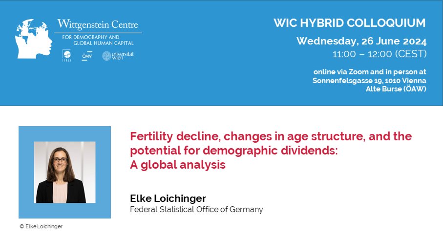 📢Join us tomorrow at 11:00 am (CEST) for our #WICColloquium with Elke Loichinger! 

More Info and Registration: oeaw.ac.at/fileadmin/subs…