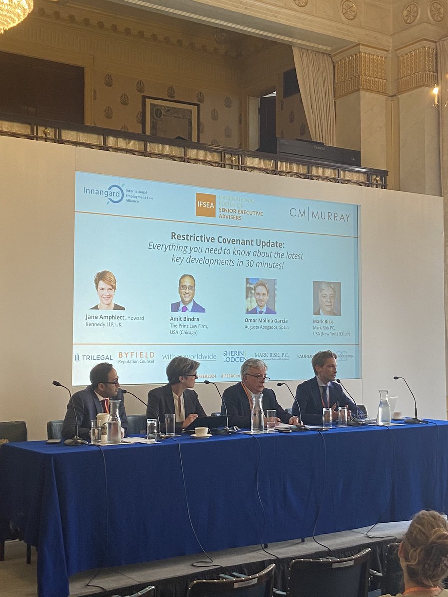 An excellent and highly topical “Restrictive Covenant Update” from our brilliant panellists #IFSEAConference2024 #AllAboutExecs