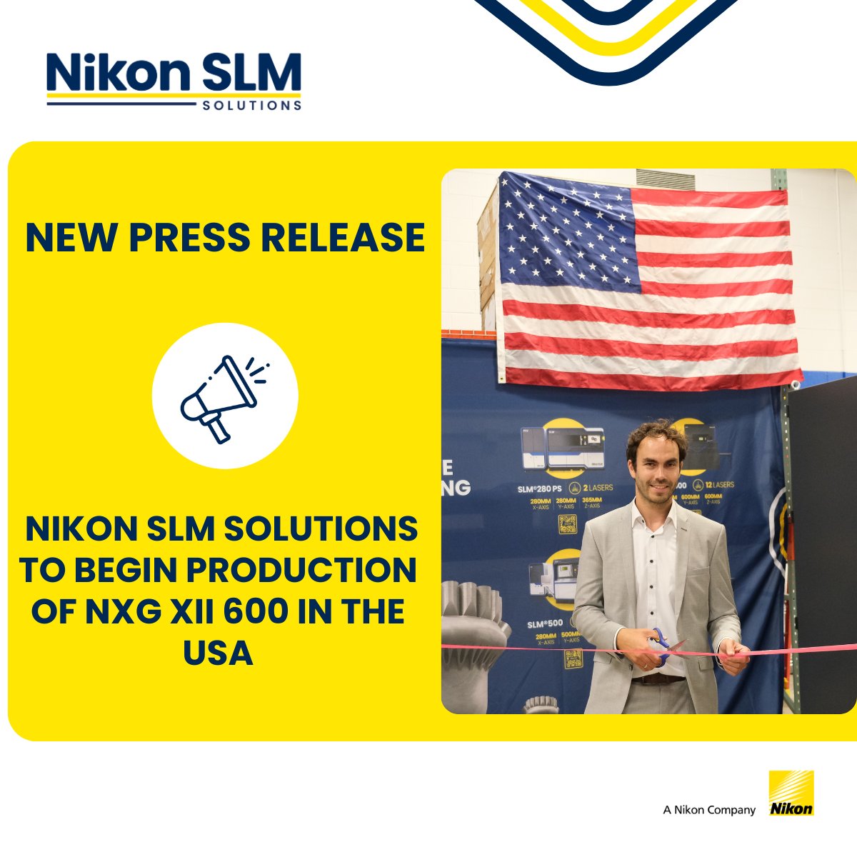 We are excited to announce that Nikon SLM Solutions is commencing production of the NXG XII 600 in the USA!  Full PR: slm-solutions.com/company/news/d…